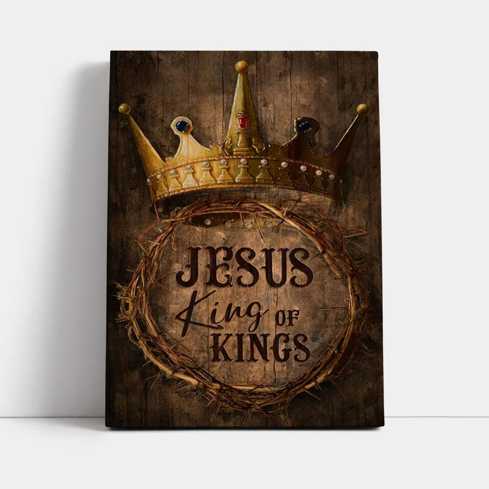 Crown Of Thorn Jesus King Of Kings Canvas Poster