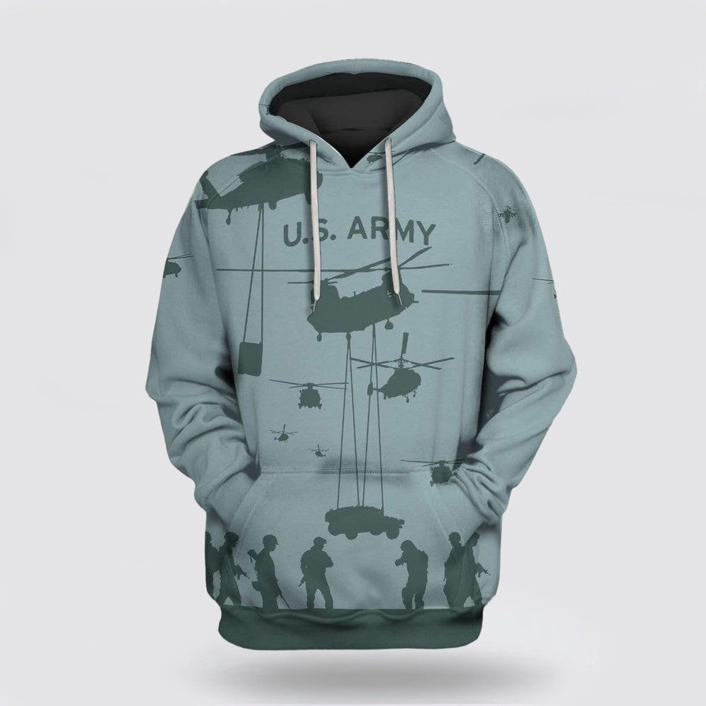 Us Army Hoodie, Custom Hoodie US Army Helicopters Airborne Dropoff Hoodie