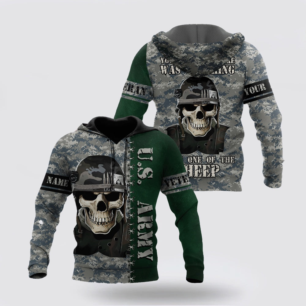 Us Army Hoodie, Custom Name US Army Veteran 3D Hoodie