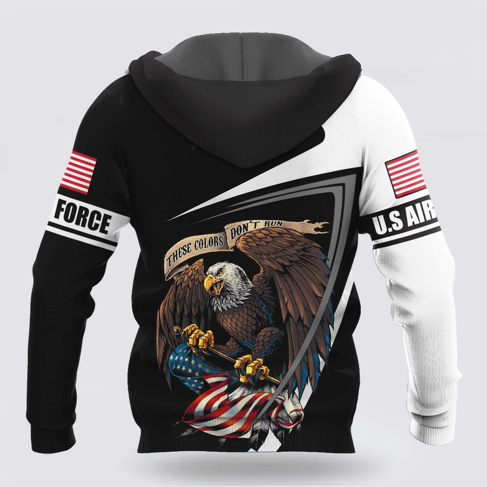 Custom Name Us Air Force Veteran 3D Printed Hoodie Proud Military