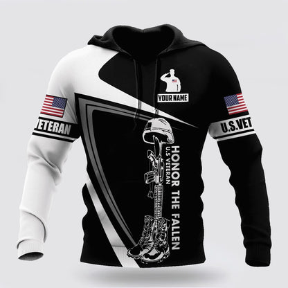 Us Army Hoodie, Custom Name Us Veteran 3D Printed Hoodies Proud Military