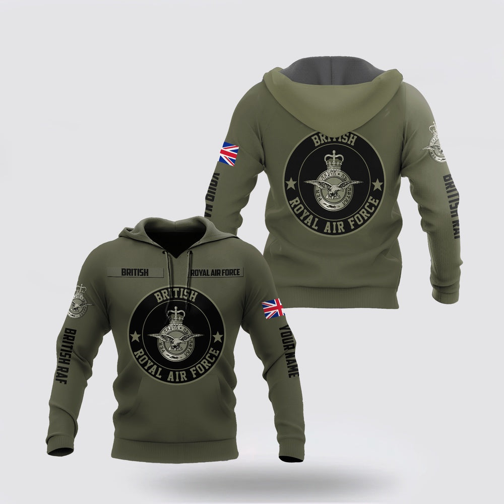 Custom Name Xt British Royal Air Force 3D Printed Hoodie