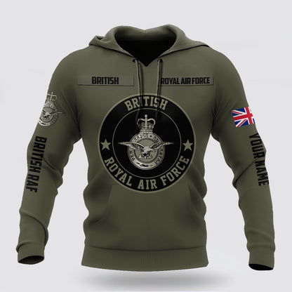 Custom Name Xt British Royal Air Force 3D Printed Hoodie