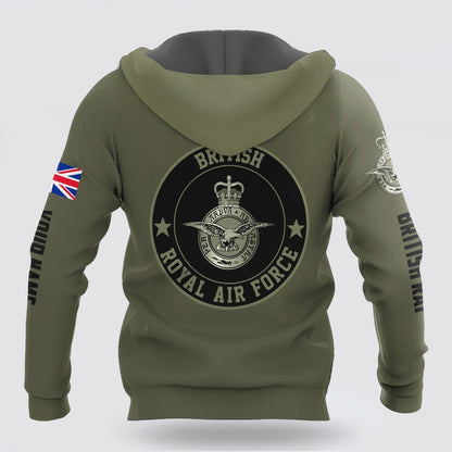 Custom Name Xt British Royal Air Force 3D Printed Hoodie