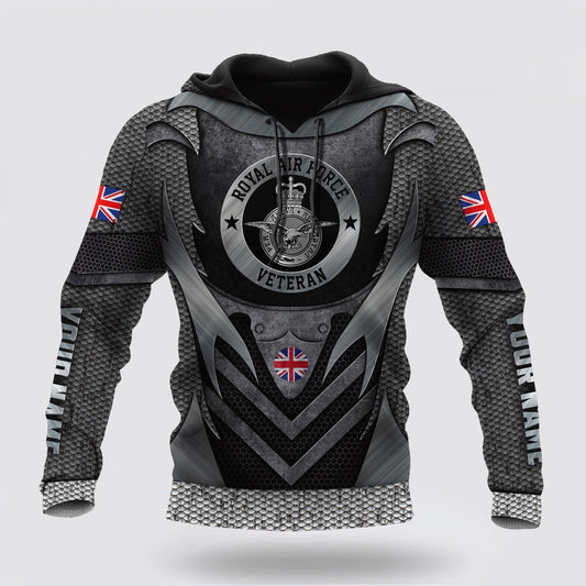 Custom Name Xt Royal Air Force Army 3D Printed Hoodie