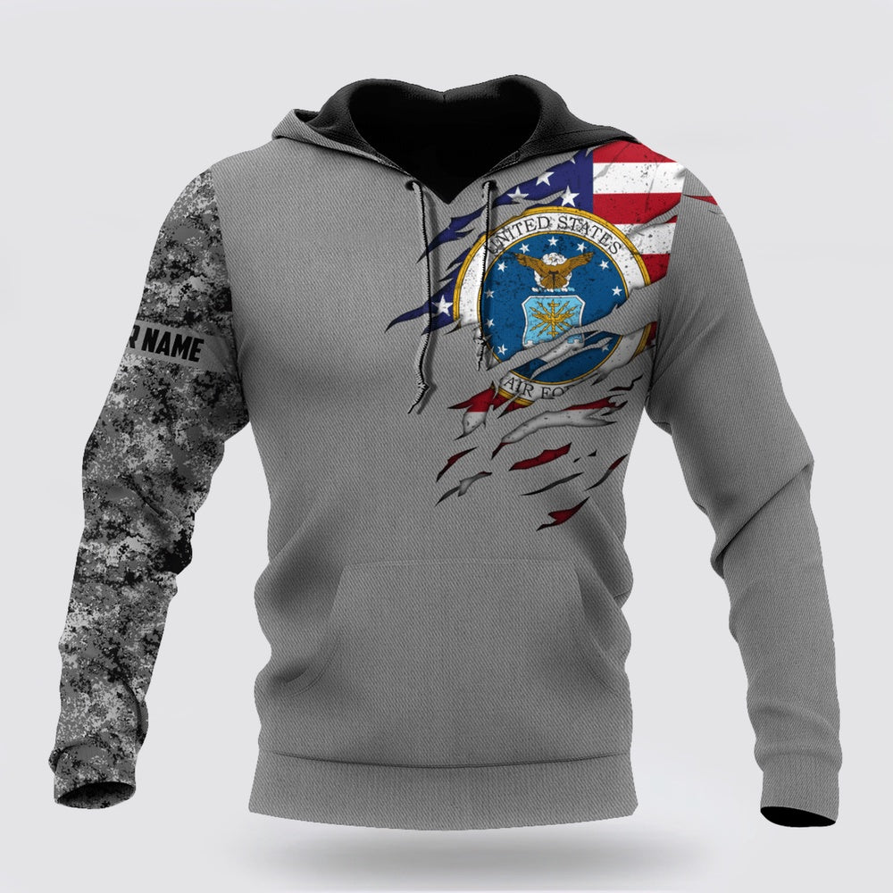 Custom name Soldier US Air Force 3D All Over Printed Hoodie