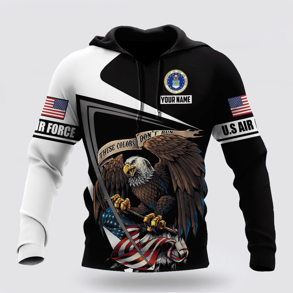 Custom name US Air Force Veteran Hoodie Proud Military