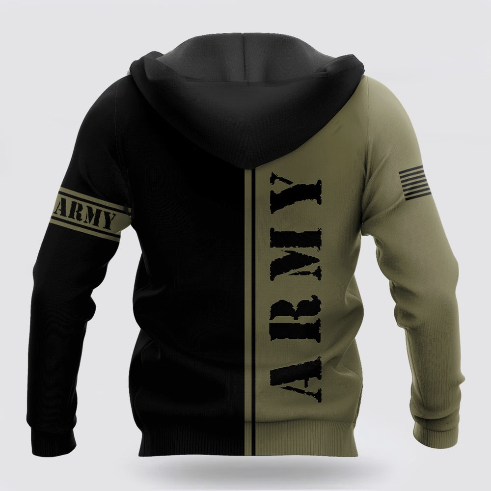 Us Army Hoodie, Custom name US Army Veteran Basic 3D Printed Hoodies Proud Military