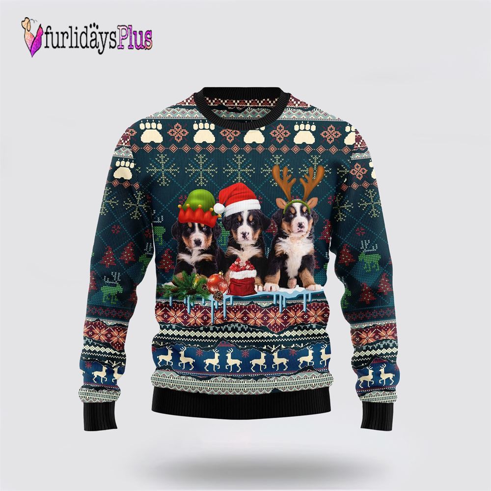 Cute Bernese Mountain Dog Christmas Ugly Christmas, Dog Lover Christmas Sweater