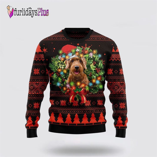 Cute Goldendoodle Dog Ugly Christmas Sweater, Dog Lover Christmas Sweater