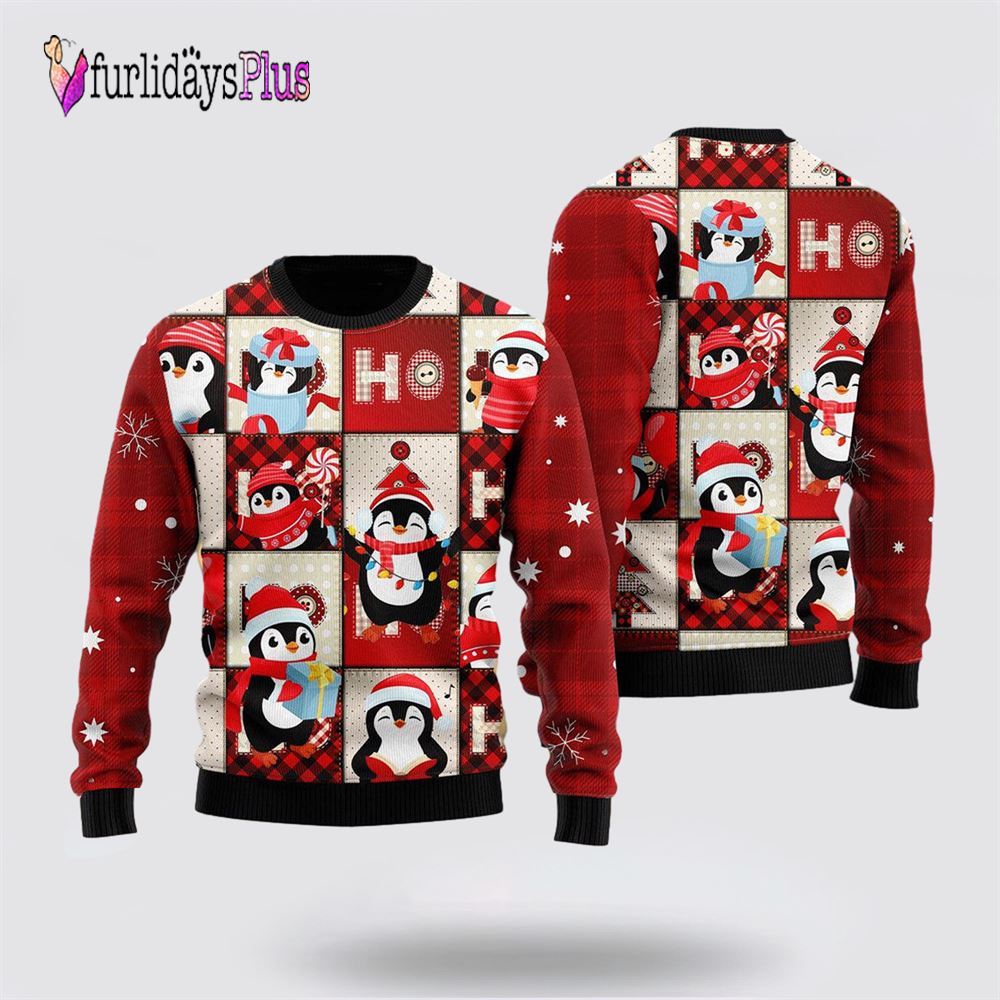 Cute Penguin Ugly Christmas Sweater For Women, Sweater Gifts For Pet Lover