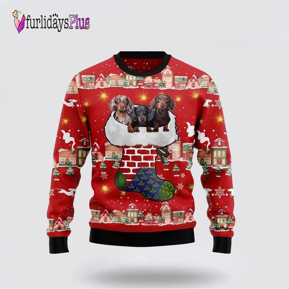 Dachshund Dog Light Up Ugly Christmas Sweater, Dog Lover Christmas Sweater