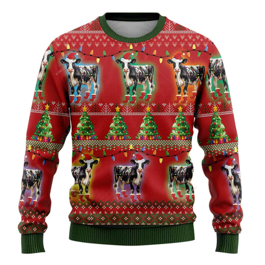 Dairy Cow Ugly Christmas Sweaters For Men Women, Christmas Gift, Christmas Winter Fashion, Farmers Sweater