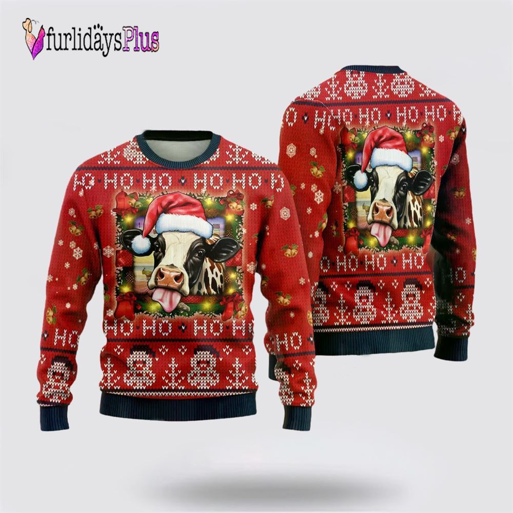 Dairy Cow Ugly Christmas Sweaters For Men Women, Christmas Gift, Christmas Winter Fashion, Farmers Sweater
