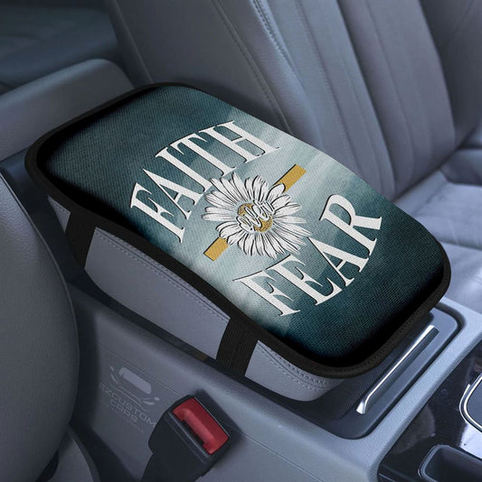 Daisy Butterfly Life Isn't Meant To Be Easy Car Center Console Cover, Bible Verse Armrest Pad Cover, Christian Inspirational Car Accessory