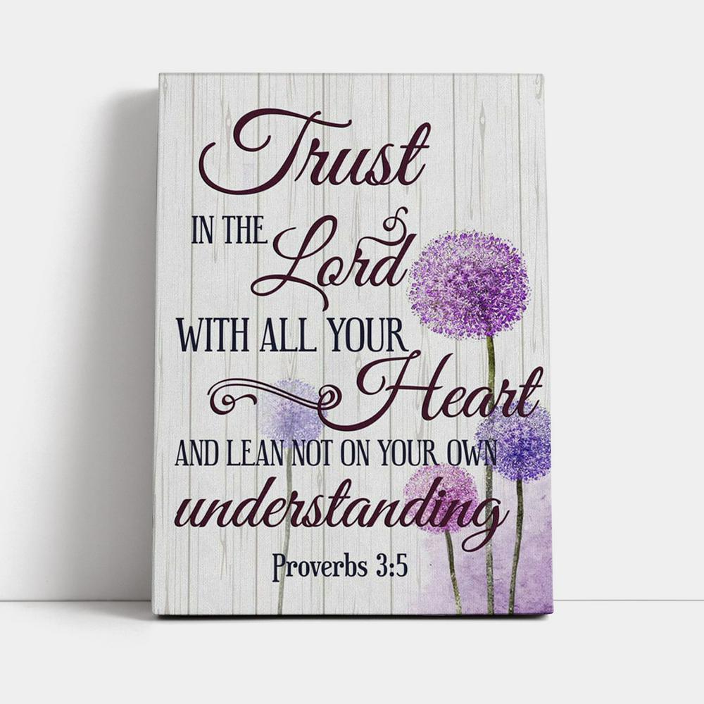 Dandelion Just Breathe Vertical Canvas Prints - Bible Verse Wall Decor - Jesus Wall Art Home Decor