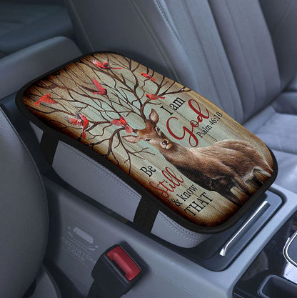 Daughter Of The King Child Of God Car Center Console Cover, Woman Warrior Lion Of Judah Armrest Pad Cover, Bible Verse Car Accessory