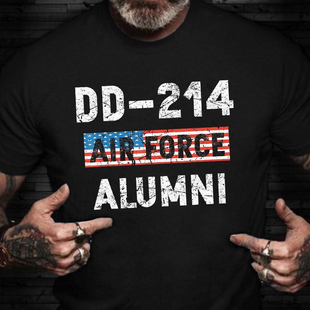Dd214 Shirt, DD-214 Air Force Alumni Veteran Shirt American Military T-Shirt Veterans Day Presents, Veterans Day Shirts