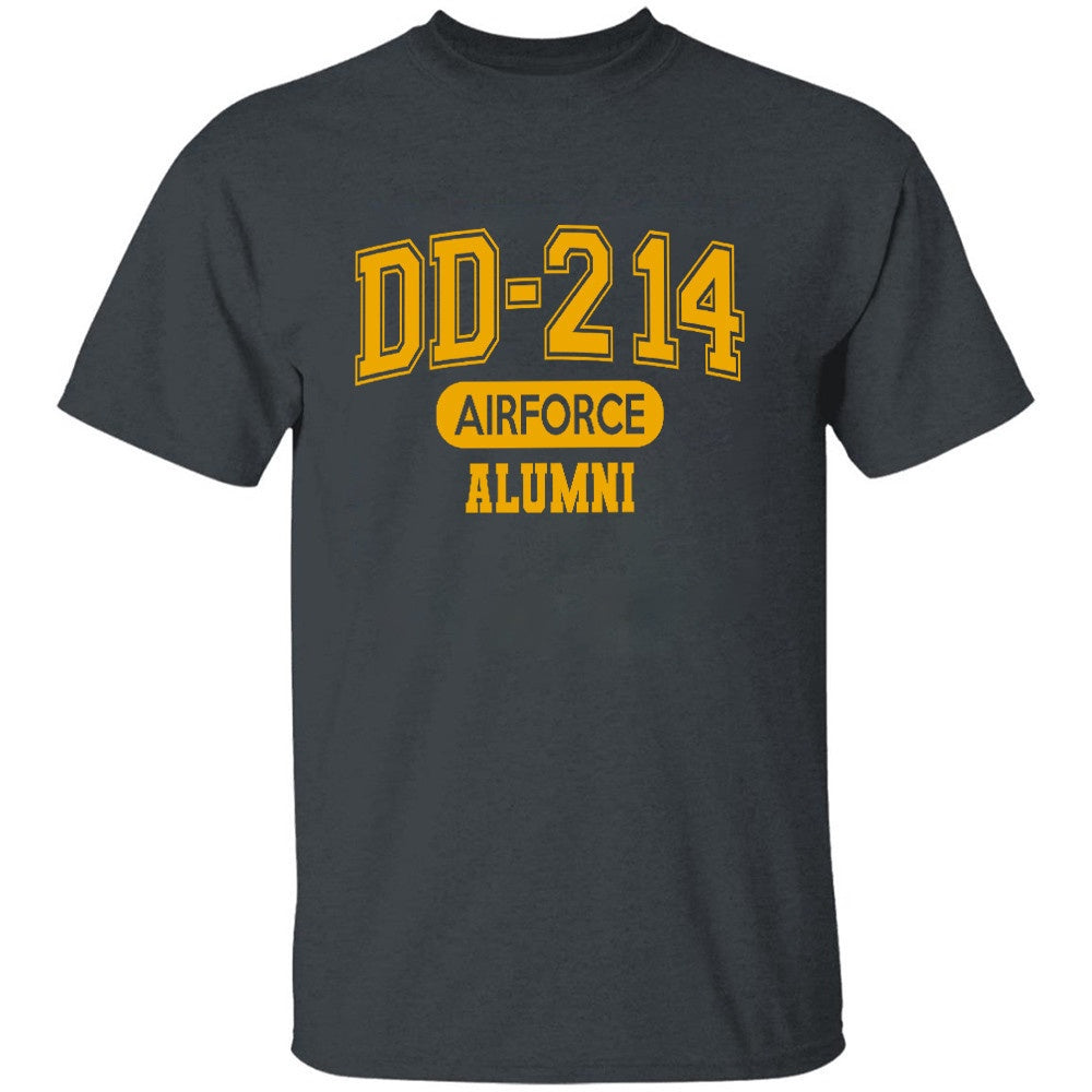 Dd214 Shirt, DD214 Air Force Alumni USAF Veterans Yellow Printed 2D Unisex T-Shirt, Veterans Day Shirts