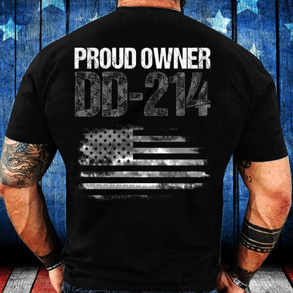 Dd214 Shirt, Patriotic Military Veteran Status Proud Owner DD-214 T-Shirt, Veterans Day Shirts