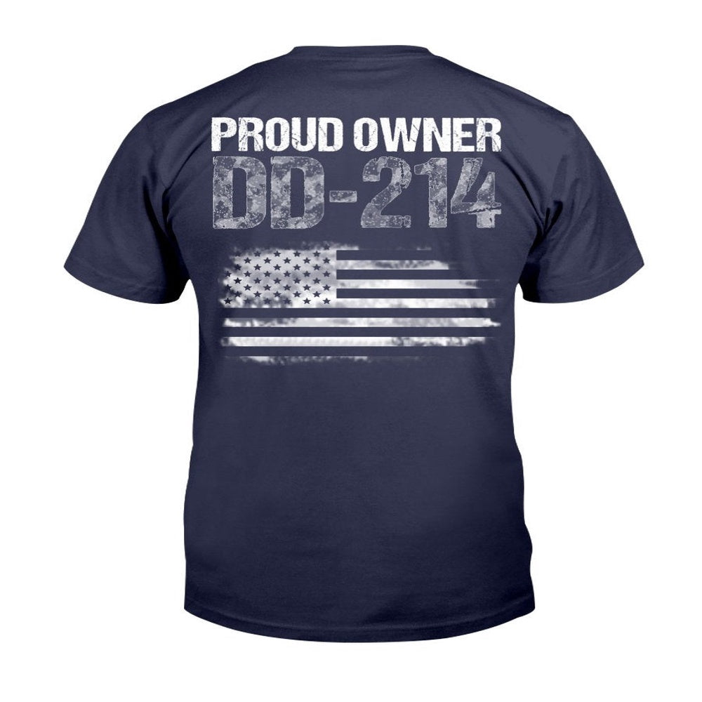 Dd214 Shirt, Patriotic Military Veteran Status Proud Owner DD-214 T-Shirt, Veterans Day Shirts