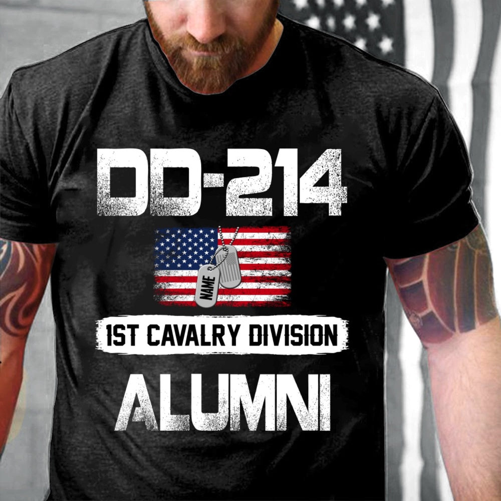 Dd214 Shirt, Personalized DD-214 Shirt 1St Cavalry Division Alumni Personalized T-Shirt, Veterans Day Shirts