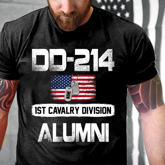 Dd214 Shirt, Personalized DD-214 Shirt 1St Cavalry Division Alumni Personalized T-Shirt, Veterans Day Shirts