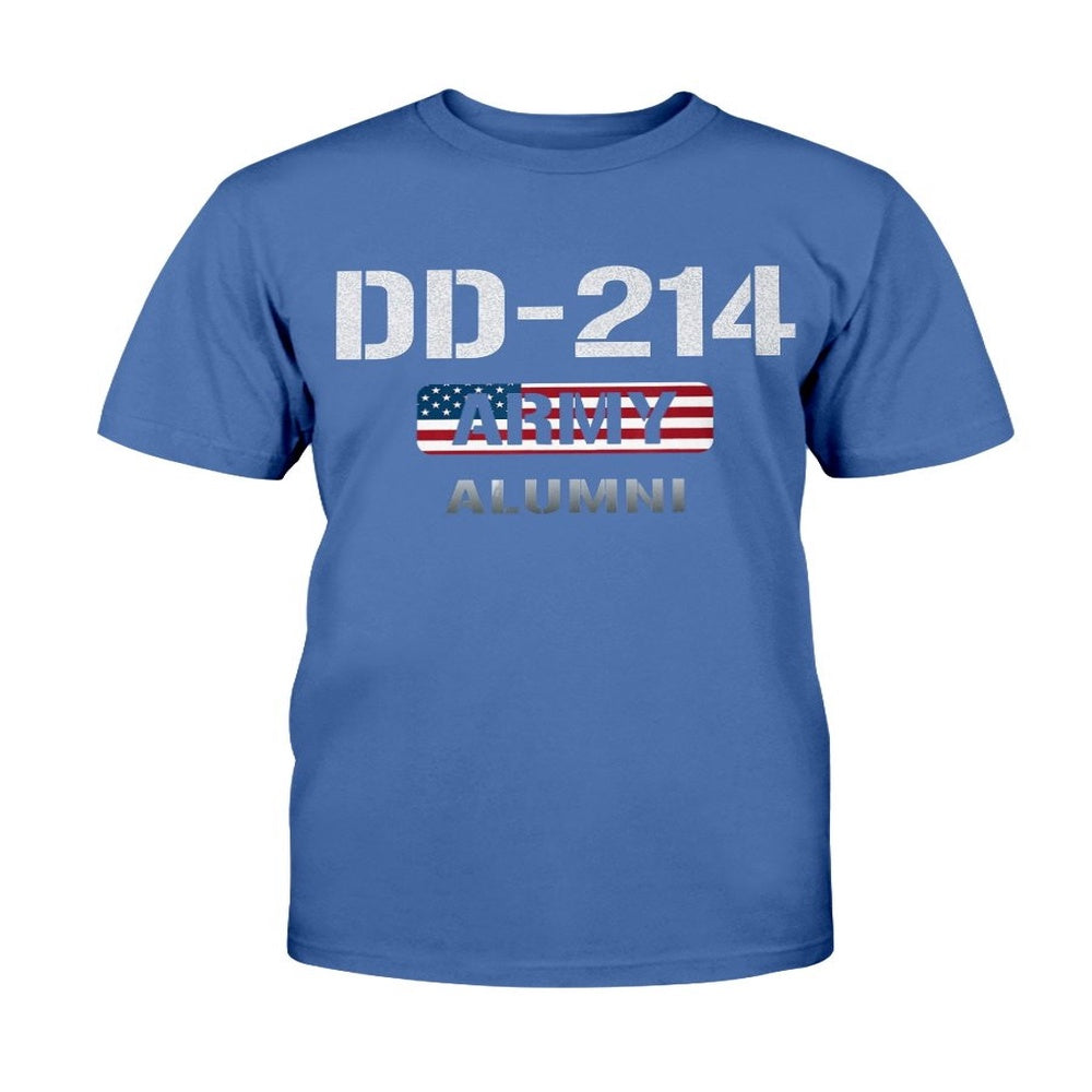 Dd214 Shirt, USA Flag DD-214 US Army Veteran Alumni T-Shirt, Veterans Day Shirts