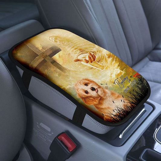 Deuteronomy 316 Be Strong And Courageous Bible Verse Car Center Console Cover, Bible Verse Armrest Pad Cover, Scripture Car Accessory