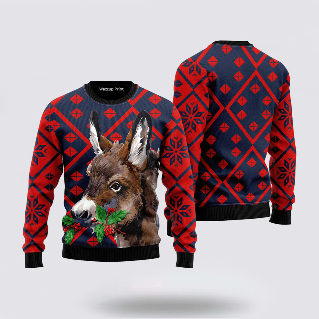 Donkey Cute Funny Ugly Christmas Sweaters, Sweater Gifts For Pet Lover
