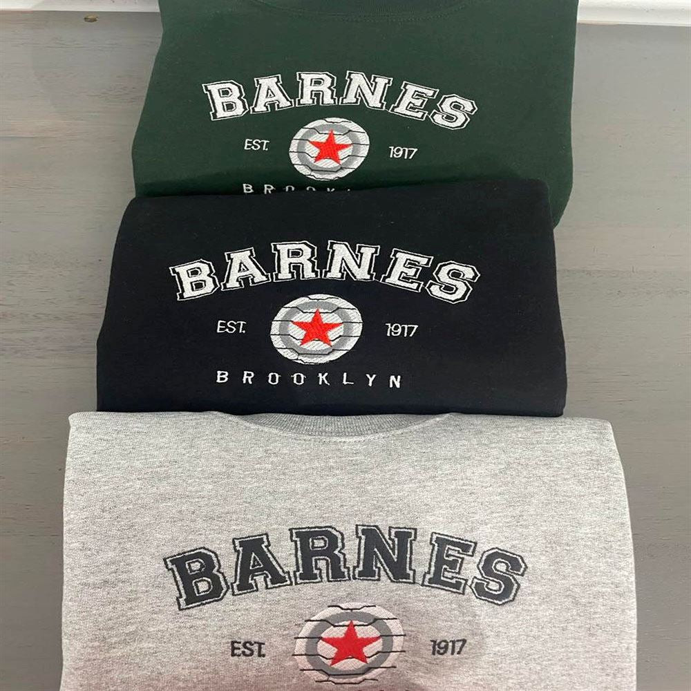 Embroidered Christmas Sweatshirt, Barnes 1917 Embroidered Sweatshirt