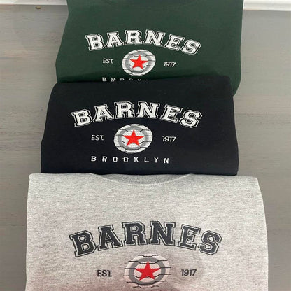 Embroidered Christmas Sweatshirt, Barnes 1917 Embroidered Sweatshirt