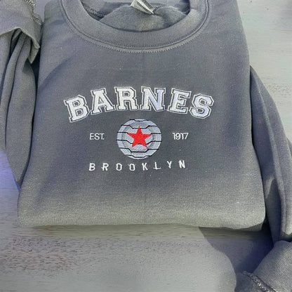 Embroidered Christmas Sweatshirt, Barnes 1917 Embroidered Sweatshirt