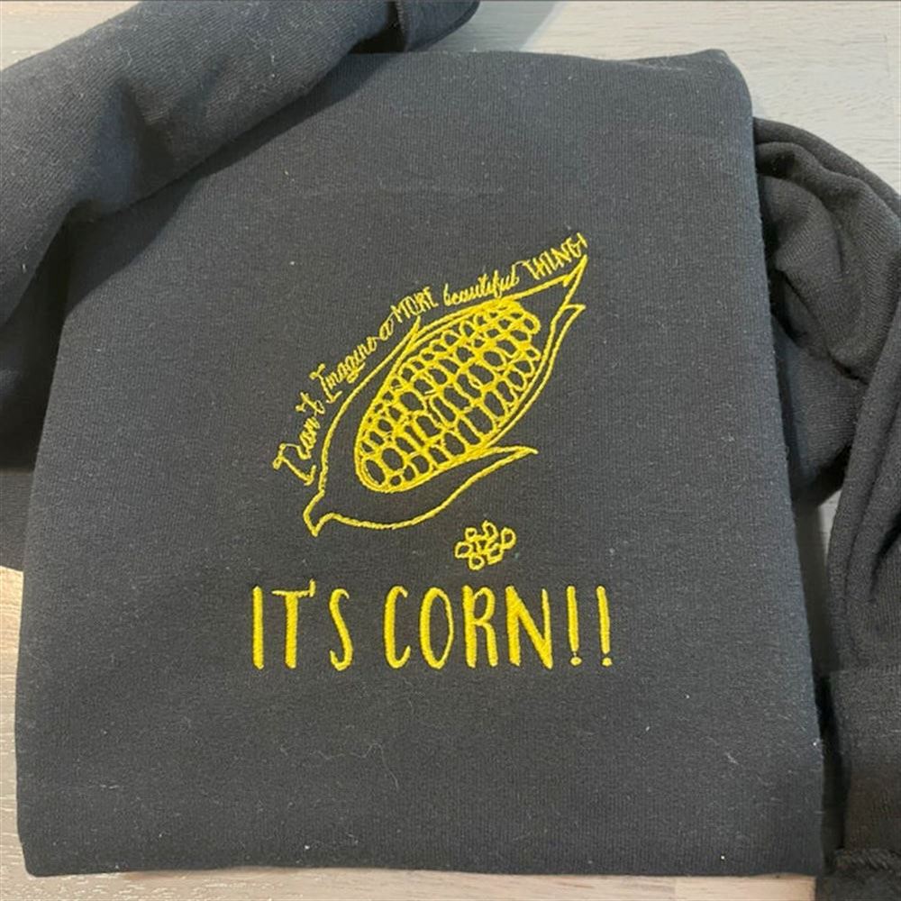 Embroidered Christmas Sweatshirt, Corn! Embroidered Sweatshirt