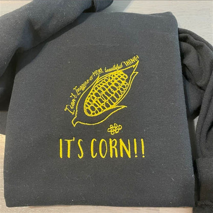 Embroidered Christmas Sweatshirt, Corn! Embroidered Sweatshirt
