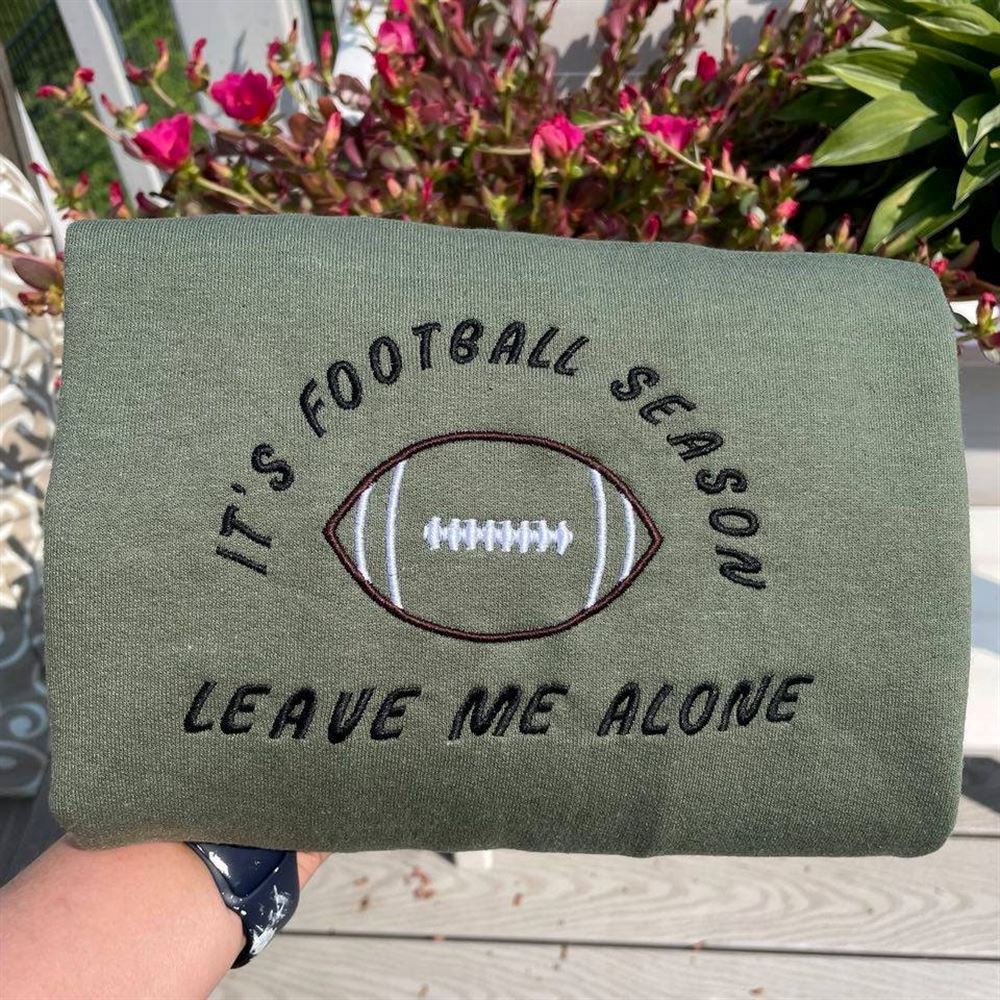 Embroidered Christmas Sweatshirt, Football Season Embroidered Sweatshirt