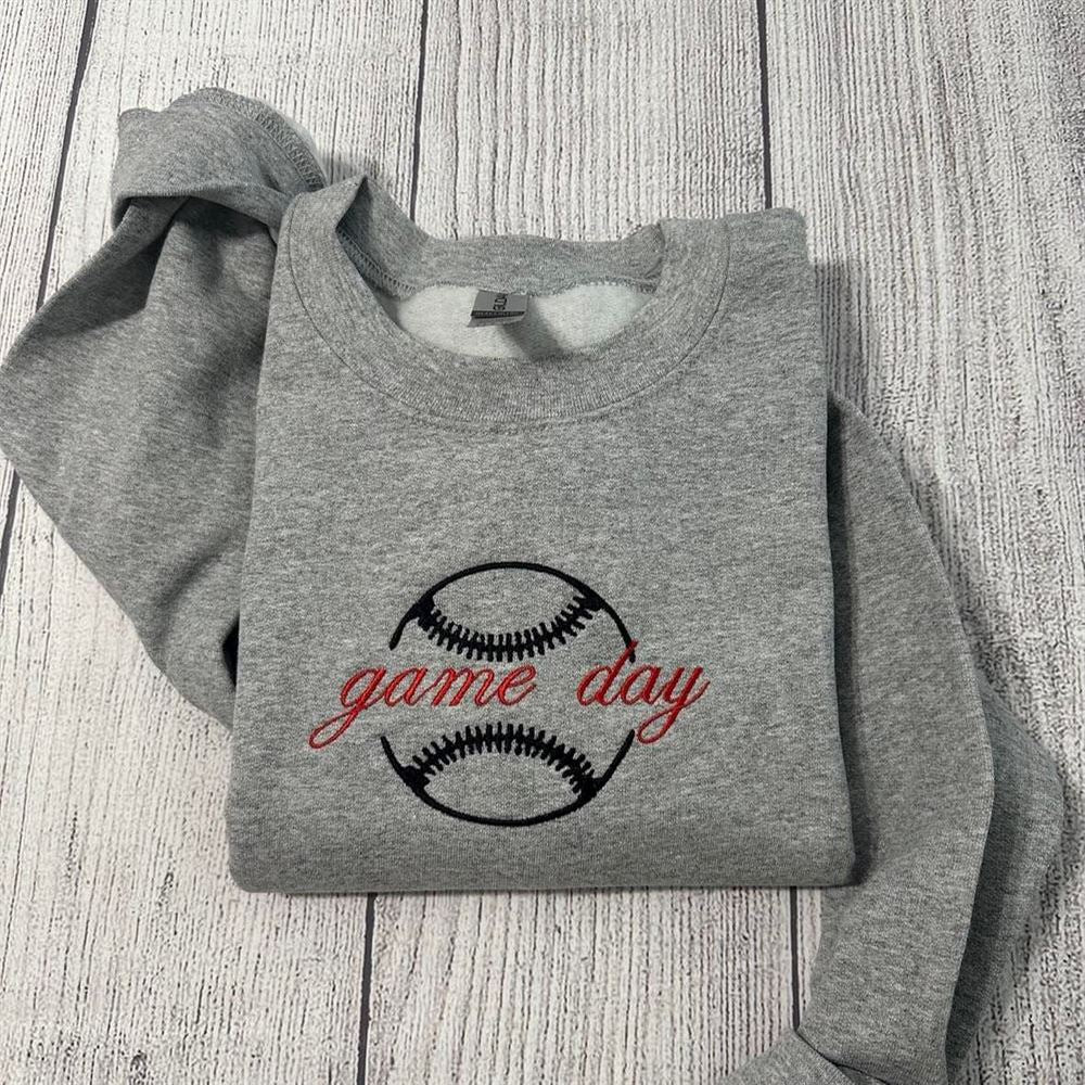 Embroidered Christmas Sweatshirt, Game Day Embroidered Sweatshirt