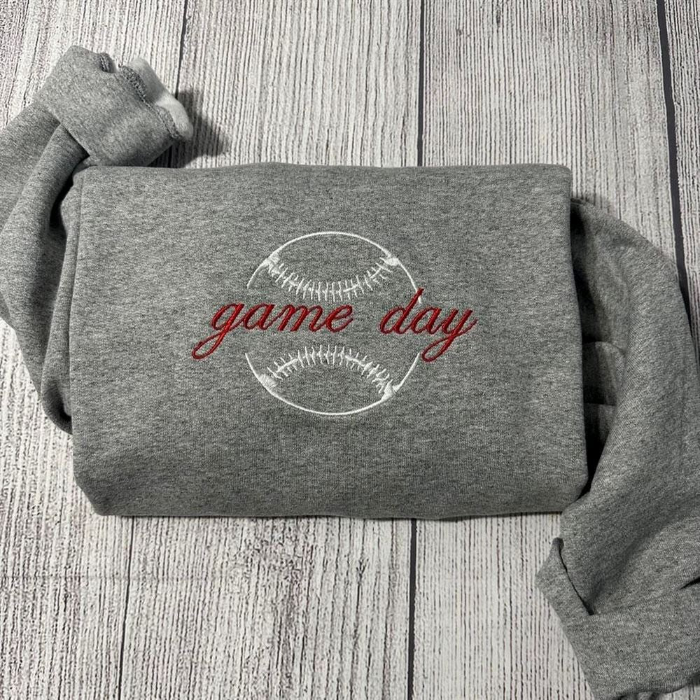 Embroidered Christmas Sweatshirt, Game Day Embroidered Sweatshirt