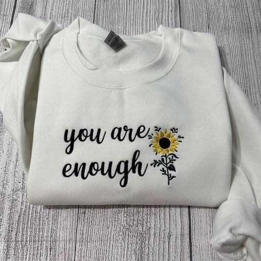 Embroidered Christmas Sweatshirt, Inspirational Embroidered Sweatshirt