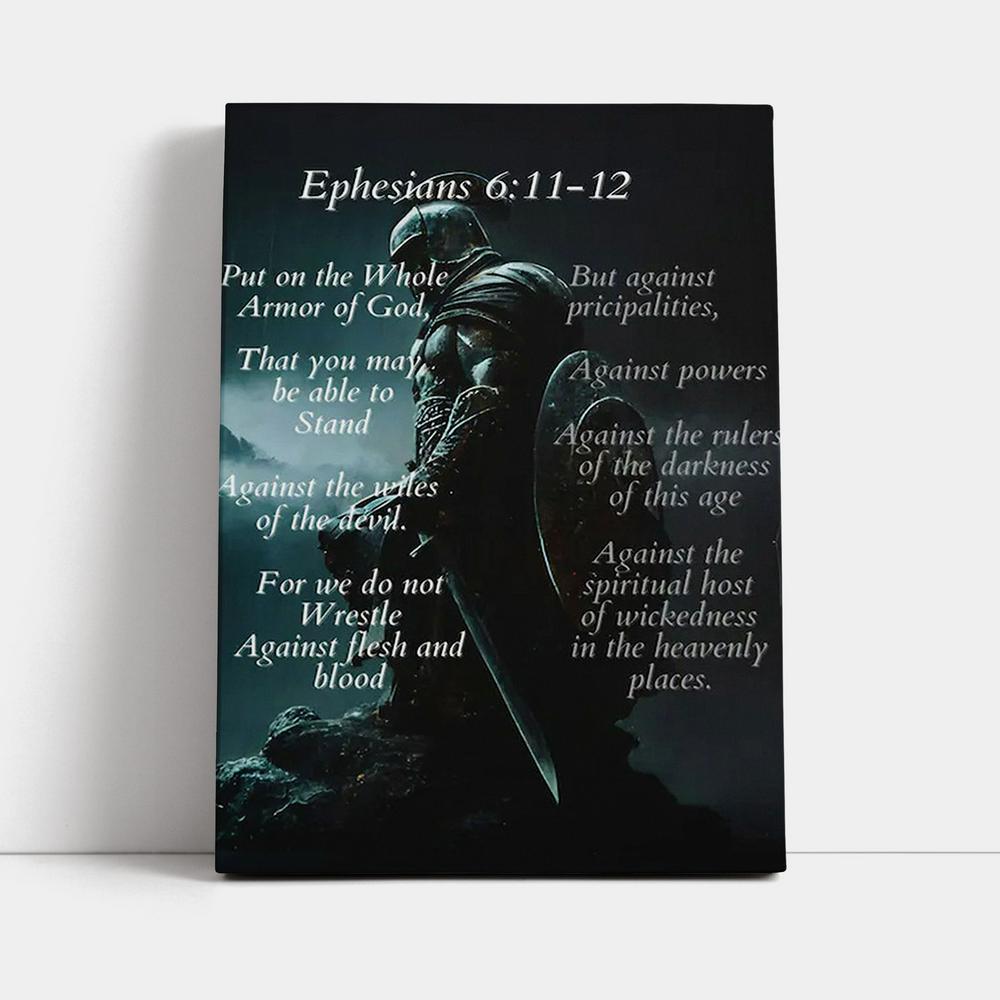 Ephesians 611 The Whole Armor Of God Canvas Wall Art - Christian Home Decor - Religious Art