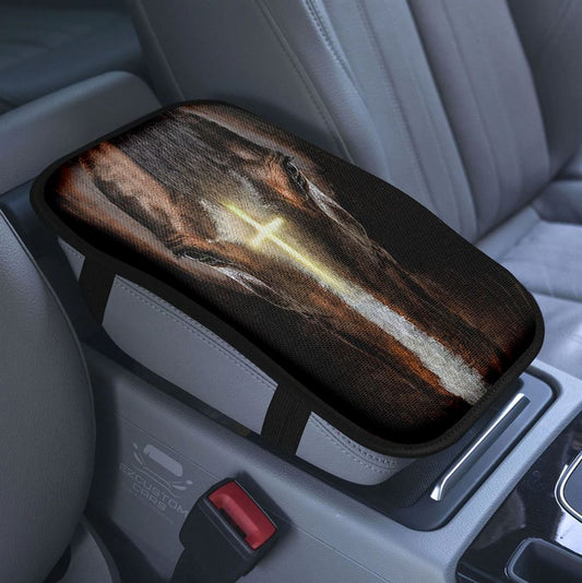 Everyday Is A New Beginning Turtles Car Center Console Cover, Christian Armrest Pad Cover, Religious Car Accessory