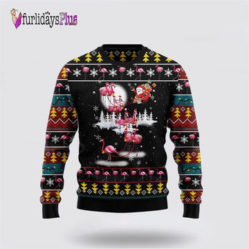 Flamingo Reindeer Ugly Christmas Sweater, Sweater Gifts For Pet Lover