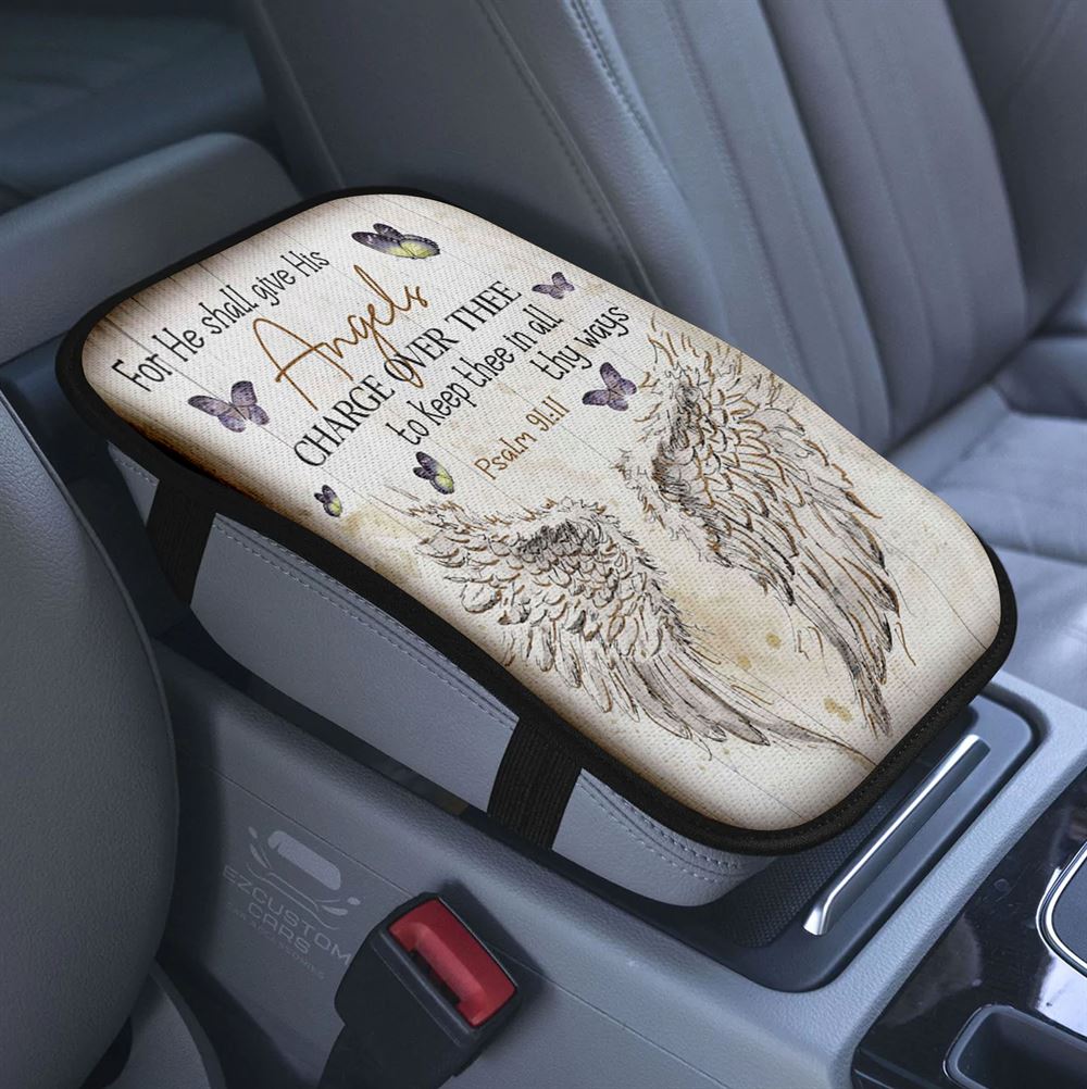 For God Hath Not Given Us The Spirit Of Fear 2 Timothy 17 Car Center Console Cover, Bible Verse Armrest Pad Cover, Scripture Car Accessory