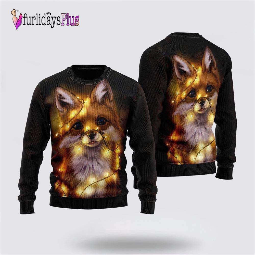 Fox Merry Christmas Ugly Christmas Sweater, Sweater Gifts For Pet Lover