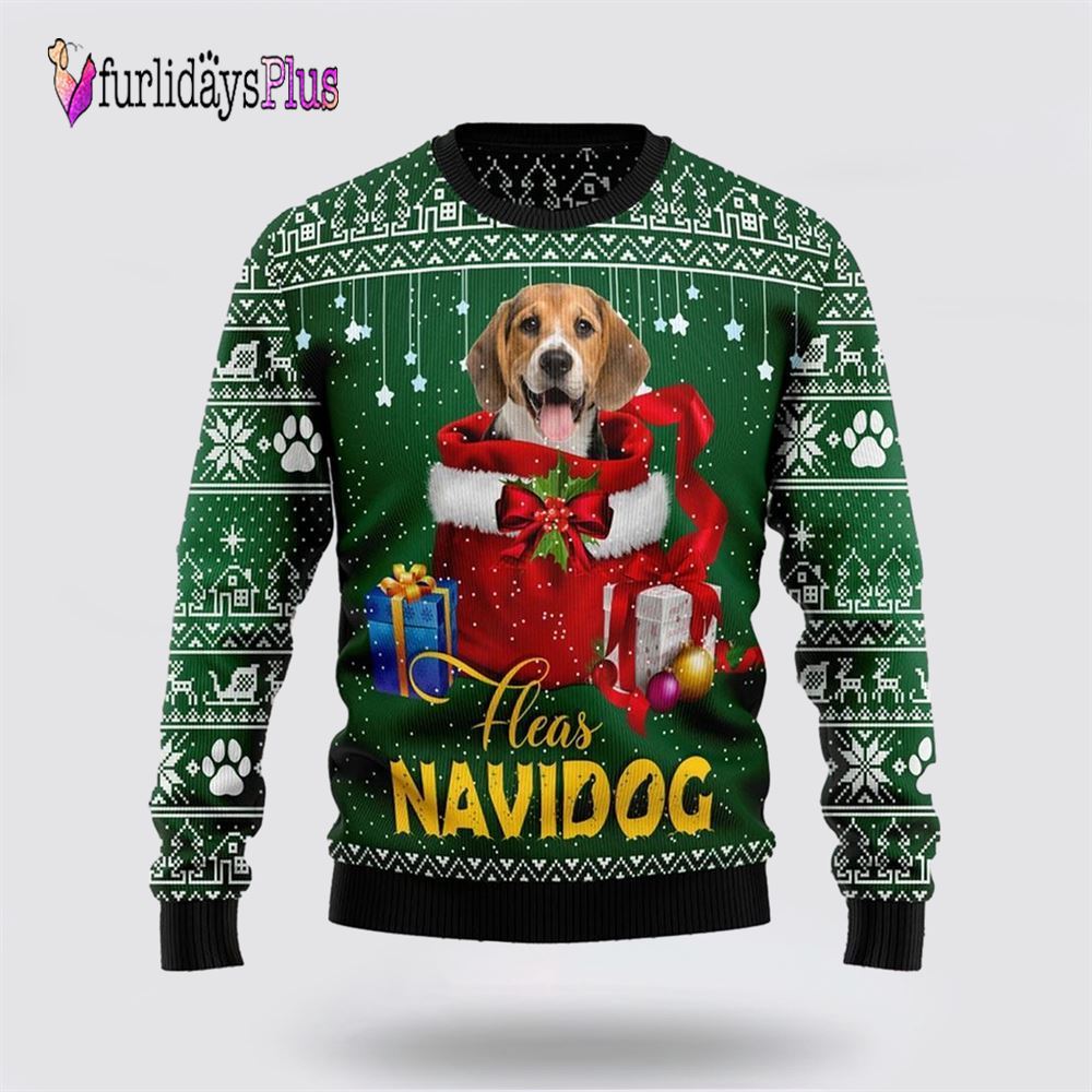 Funny Christmas Gift Beagle Ugly Christmas Sweater, Dog Lover Christmas Sweater