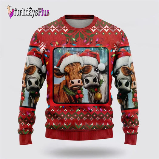 Funny Cow Ugly Christmas Sweaters For Men Women, Christmas Gift, Christmas Winter Fashion, Farmers Sweater