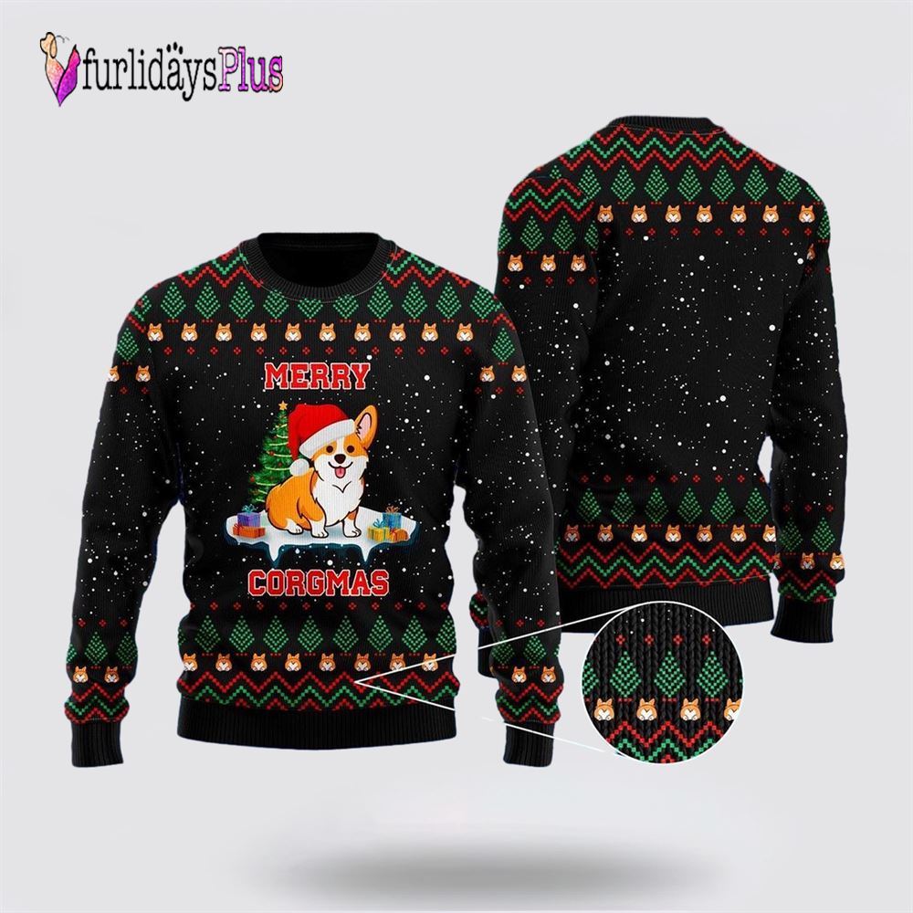 Funny Dog Merry Corgmas Ugly Christmas Sweater, Dog Lover Christmas Sweater