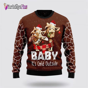 Funny Giraffes Ugly Christmas Sweater, Sweater Gifts For Pet Lover