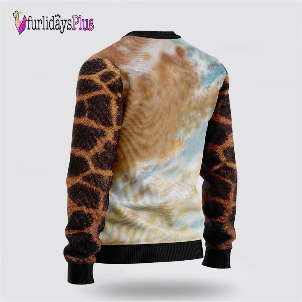 Giraffe Butterfly Ugly Christmas Sweater, Sweater Gifts For Pet Lover
