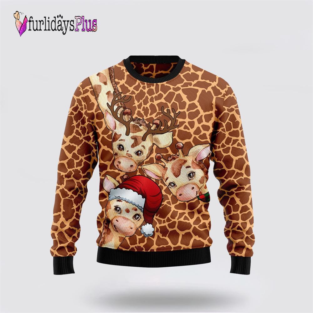Giraffe Funny Ugly Christmas Sweater, Sweater Gifts For Pet Lover